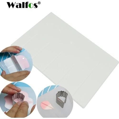 Walfos Food Grade Cake Plate Grooved Nonstick Cake Decoration Plate Sugar Craft Tool Sugar Petal Leaf Veins Flower Plate