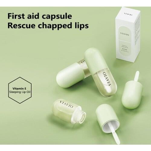 Vitamin E Sleeping Lip Oil Colorless Moisturizing Lip Mask Moisturize Exfoliating Fades Lip Wrinkles Anti-drying Lip Balm TSLM2