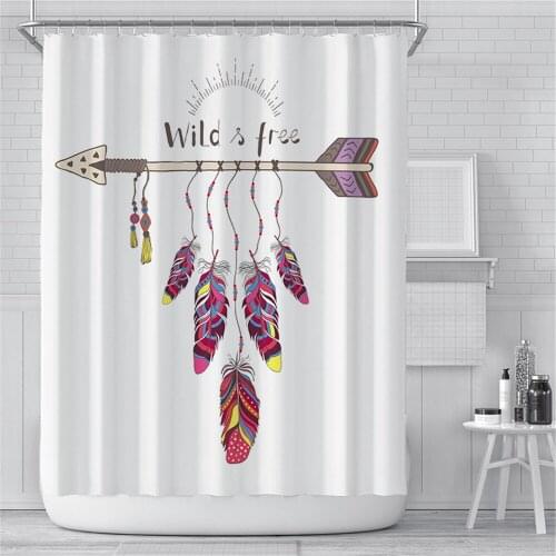 3d Shower Curtain Waterproof Polyester Bath Screen Curtains For Bathroom Decorations Nordic Dreamcatcher Printed