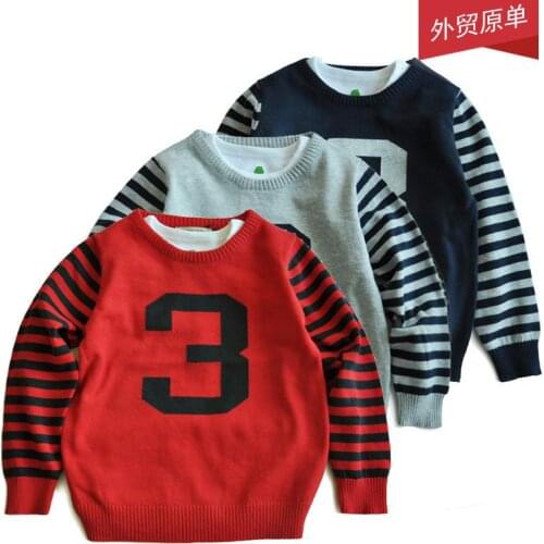High Quality Boys Knit Pullover 2018 New Arrival Spring Winter Baby Sweater Cotton Fashion Handsome Kids School Clothes