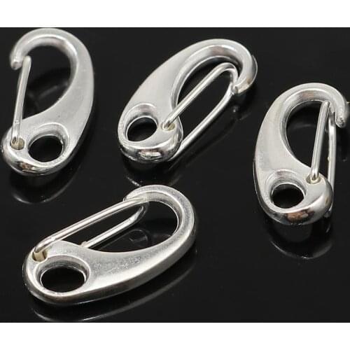 DoreenBeads Fashion Zinc Based Alloy Lobster Clasp Findings Metal Jewelry DIY Findings Components Charms16mm x 8mm, 4 PCs