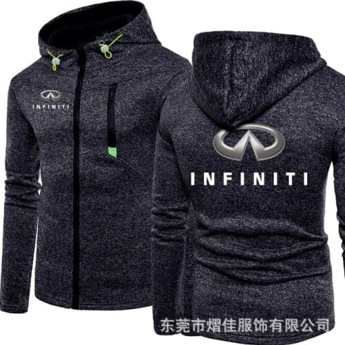 2020 Fashion Men Winter Autumn Mens Motorcycle INFINITI Hoodies Cotton Casual Zip Male Hooded Coats