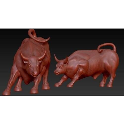 3D model stl,grayscale,carved figure relief for cnc machine in STL file format The bull