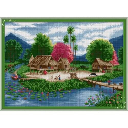 5D DIY Diamond Painting Full Drill Wall Sticker Scenery Rhinestones Picture Square Round Diamond Embroidery Icons Mosaic Diamond