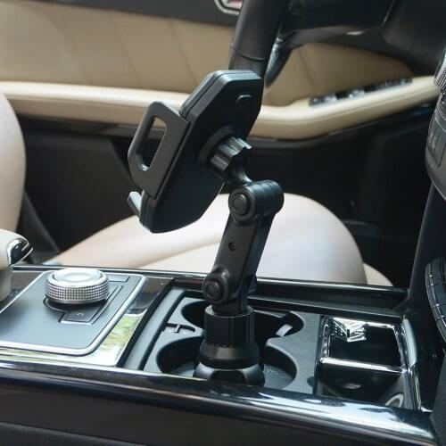 Y4UE Car Cup Holder Mobile Phone Mount Adjustable Automobile Cup Cradle Bracket Stand for i-Phone 11 Pro 12 Max/XR/XS/X 8 7