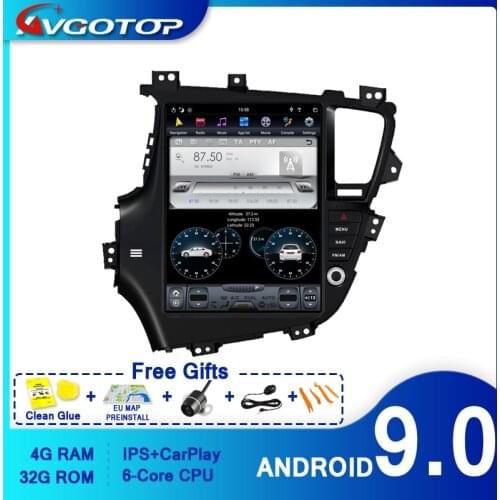 AVGOTOP Tesla Auto Multimedia for KIA K5 OPTIMA GPS WiFi Carplay 4G 32G Andriod 9.0 Vehicle Radio