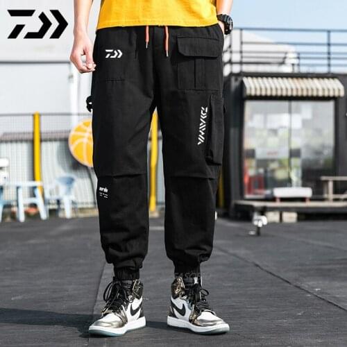 Daiwa Spring Autumn Summer New Trend Multi-pocket Stitching Loose Mens Casual Pants Outdoor Sport High Quality Fishing Pants