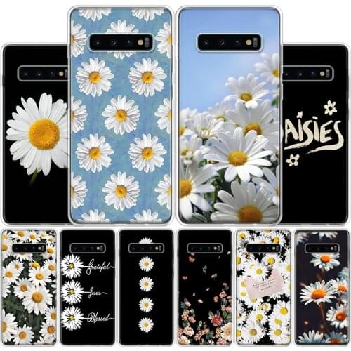 Daisy Daisies Art Floral Cover Phone Case For Samsung Galaxy S10 S20 FE Ultra Note 10 9 8 S9 S8 Plus Pro Lite S7 S6 J4 J6 + Coqu