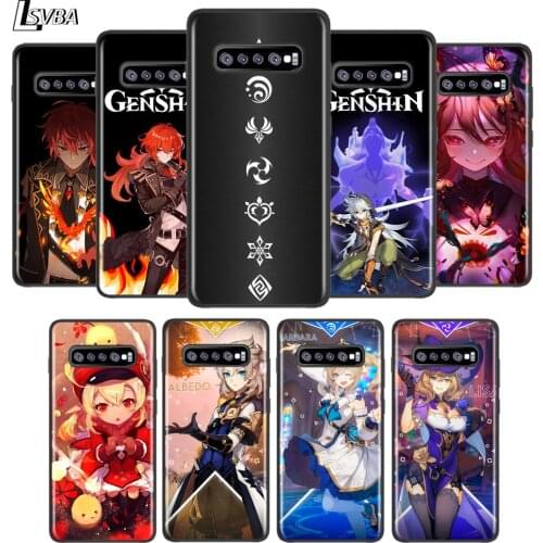 Anime Genshin darbe For Samsung Galaxy Note 20 10 9 8 S21 S10 S10E S9 S8 S7 Ultra Lite Plus Pro Black Soft 5G Phone Case