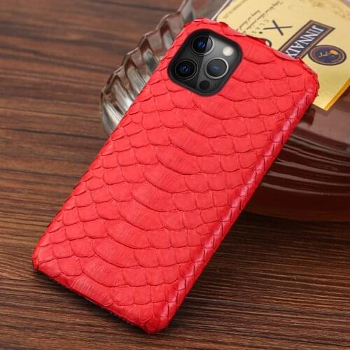 Genuine Python Leather Phone Case For iPhone 12 Pro Max 12 Mini 11Pro X XS max XR 6 6s 7 8 Plus SE 2020 Snakeskin Luxury Cover