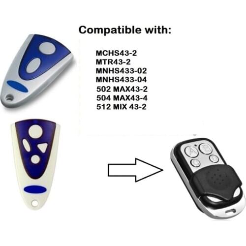 For NOVOTRON 502 MAX43-2, 504 MAX43-4 Compatible garage door Remote Control 433.92MHZ
