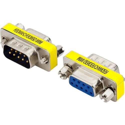 Hot-DB9 Computer Video Adapter DB9 Male to Female Serial Port to Hole 9 Pin VGA Female Cable Adapter
