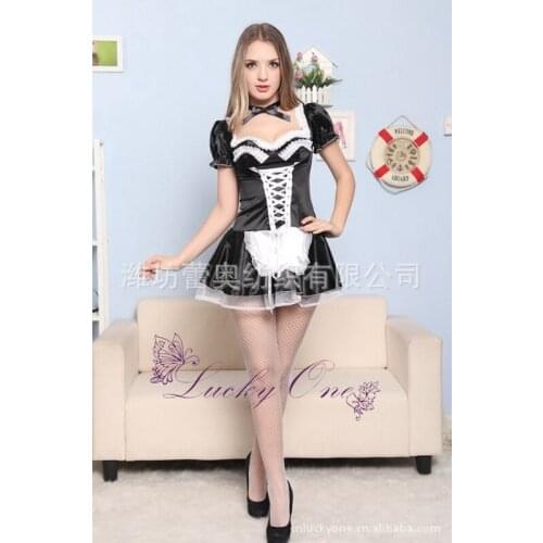 Adult French Maid Costume Sexy Women Fancy Halloween Servant Cosplay Uniform Night Club Maid Costume