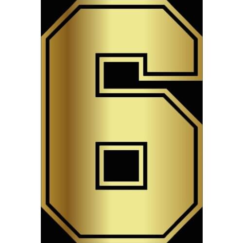 DecalsMe Number 6 3D Vinyl Motorcycle Stickers Funny JDM Stickers on Auto Motorcycle Accessories Stickers