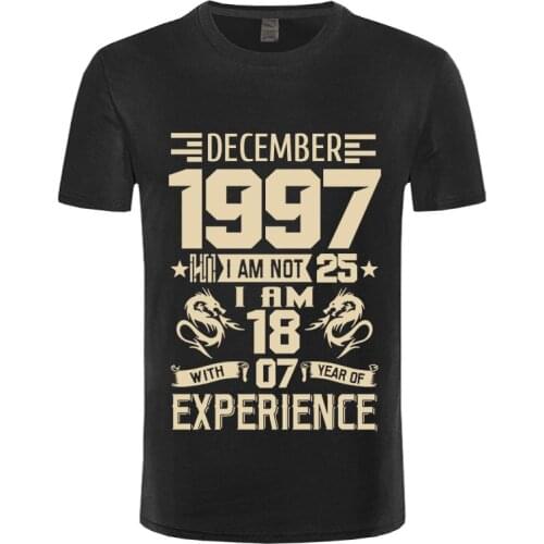 2021 NEW January February March April May June July August September 1997 YEARS shirt Mens Short Sleeve T shirt Printed Casual