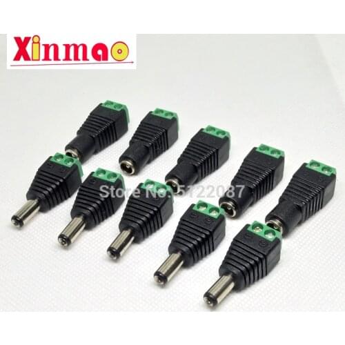 5 Set CCTV Cameras 2.1mm x 5.5mm Female Male DC Power Plug Adapter DC Power Female Plug Jack Adapter Connector Male Plug Socket