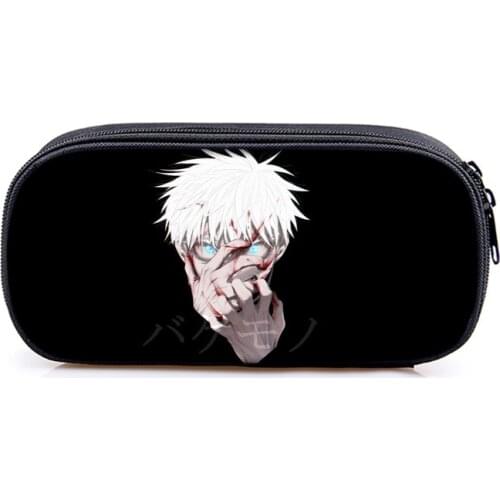Anime Jujutsu Kaisen Gojo Satoru Cosplay Stationery Pencil Box Fashion Student Pencil Case High Capacity Storage Pen Bag Gifts