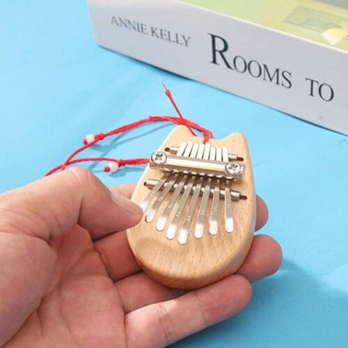 Mahogany Wood Thumb Finger Piano Musical Instrument Mbira Mini 8 Keys Kalimba Musical Enjoyable Instrument Supply