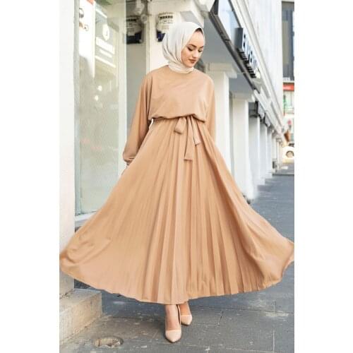 Pleated dress islamic suit women muslim clothing fashion 6 colors abaya abaya hijabb