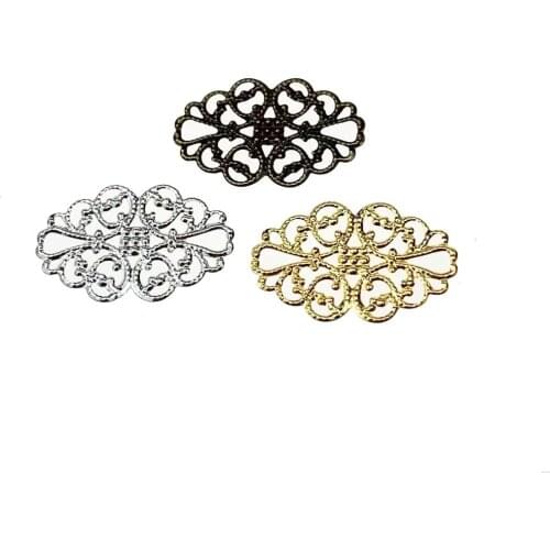 20x32mm 20pcs Wholesale Filigree crafts Hollow Embellishments Findings,Jewelry Accessories,Bronze Tone ornaments