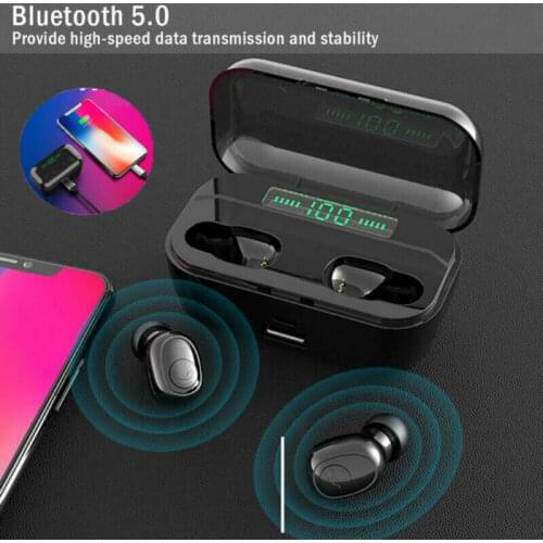 PYMH Hot Bluetooth 5.0 TWS Wireless Mini Earbuds 8D Stereo IPX7 Waterproof Headphones