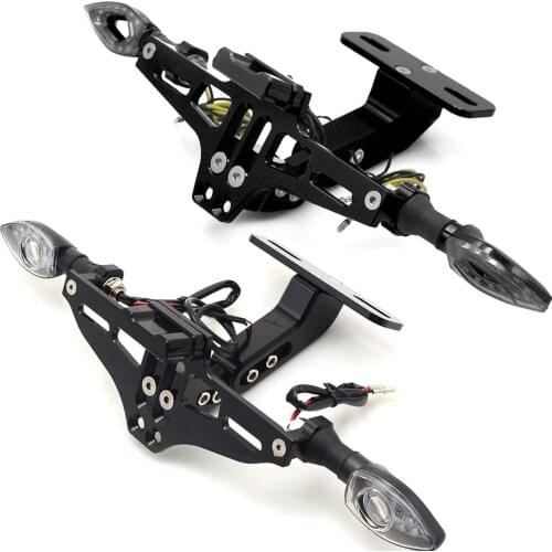 For HONDA NC700 X/S NC750 2012-2016 NC700X NC700S NC750X NC750S License Plate Frame Bracket Mount Holder LED Turn Signal light