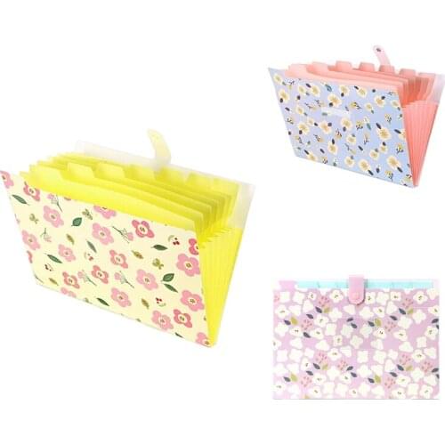 Expanding File Folder Floral A4 and Letter Size Archival File Holder Organizer 8 Pockets