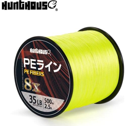 Hunthouse 8 Strand Fishing PE Lines Braid 300m 500m 1000m Braid 8 Braided Fishing Line 4 Strands 16 25 35 50LB Japan Made