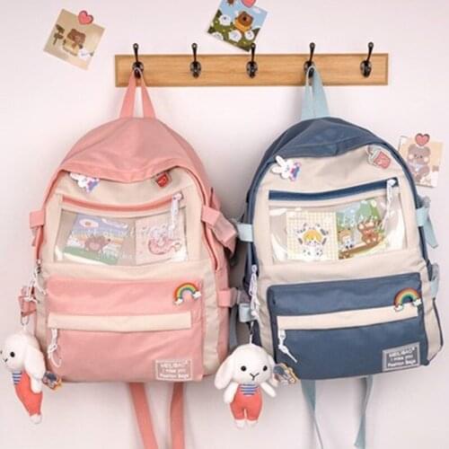 Large-capacity school bag female elementary school students lightweight children junior middle school students backpack 2021 New
