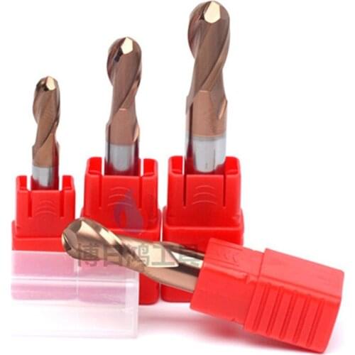 R7mm 2 flutes HRC55 Ball Nose End Mill Tungsten high quality Carbide Cutting tool CNC milling cutter Router Bit Milling Tool