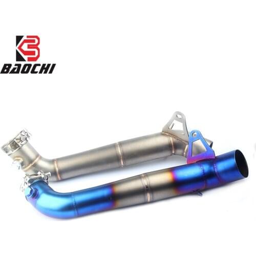 Motorcycle Exhaust Middle Link Pipe Muffler Connector Mid Tube Pipe Slip-on For CBR1000 08-12 Moto Accessories