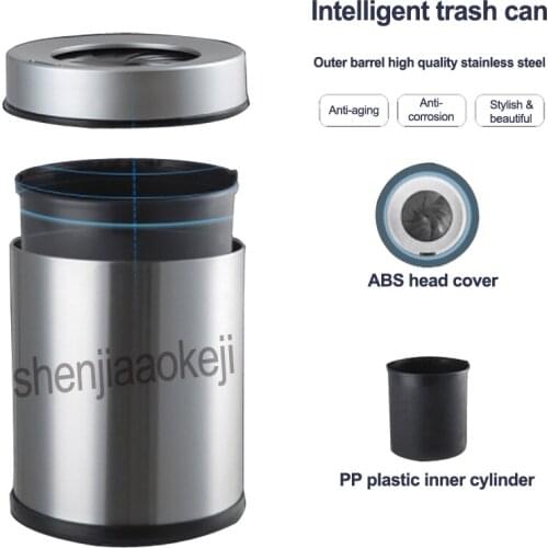 1PC Spiral Automatic Intelligent induction charging trash home kitchen living room bathroom,office Sensor Trash Can