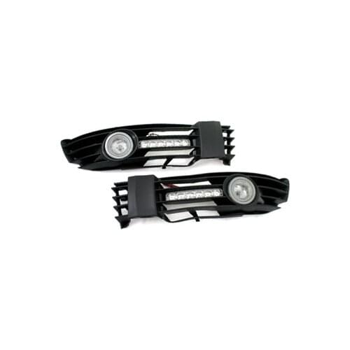 Styling Lower Side Grille Angel Eye Fog Light With LED DRL Strip L&R 2PCS New for Volkswagen Passat B5.5 Durable