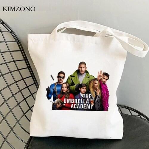 The Umbrella Academy shopping bag canvas bolso cotton shopping eco tote bag reciclaje ecobag reusable sacola sac tissu