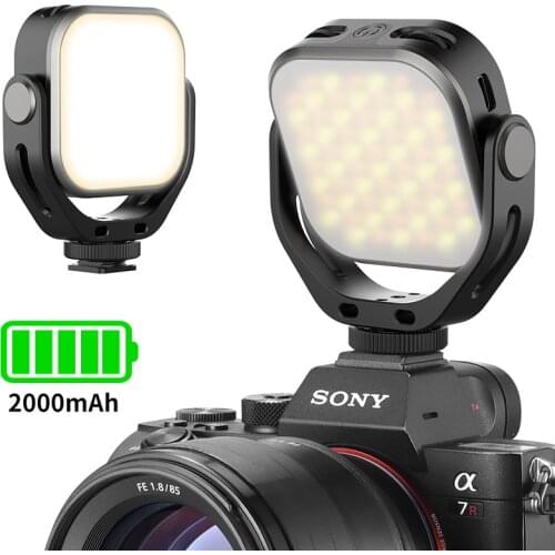 Vijim VL66 360 Rotation LED Video Light with Adjustable Bracket Rechargable DSLR Smartphone Fill Light Youtube Live 3200K-6500K