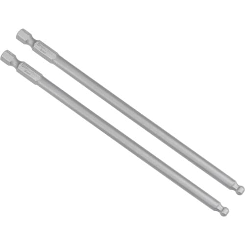 Uxcell 2 Pcs H5 (5mm) Ball End Screwdriver Bits S2 Steel Magnetic 5.1 Inch Long Drill Bit with 1/4 Inch Hex Shank for Drill
