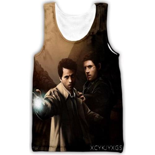 Xinchenyuan The Supernatural 3D Printed Casual Tank Tops Undershirt Shirts Streetwear for Men/Women Fashion Vest A59