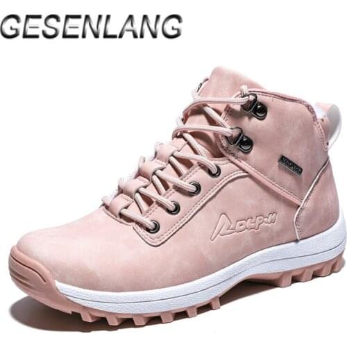 Womens Winter Walking Shoes High Top Casual Snow Boots Female Sneakers Plus Fur Warm Ankle Boots Comfortable Barefoot Shoes New