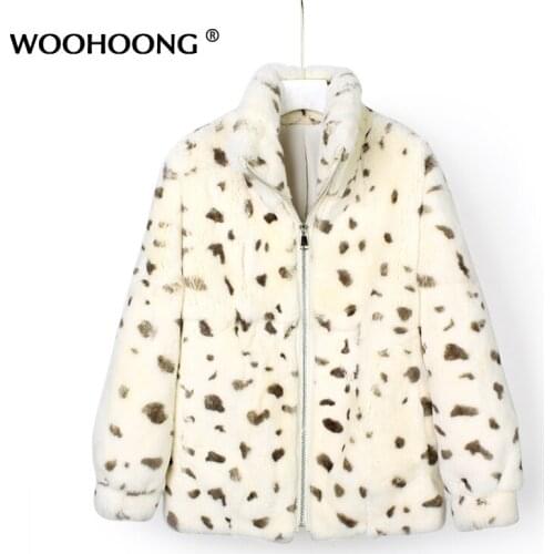 Autumn And Winter New Natural Fox Fur Coat Womens Loose Coat Real Fur Coat Ladies Korean Fashion Leopard Print