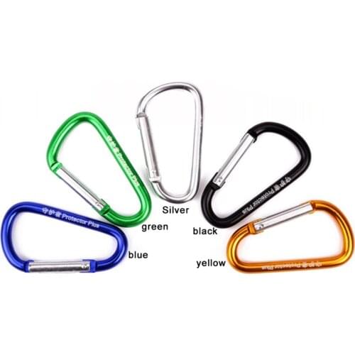Outdoor 1Pcs D Shaped Carabiner Keychain Aluminum Alloy 5 Random Color Camping Climbing Snap Clip Screw Lock Equipement