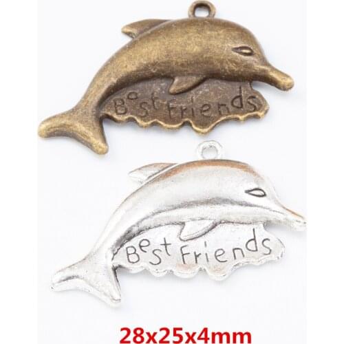 20 pieces of retro metal zinc alloy whale pendant for DIY handmade jewelry necklace making 7750