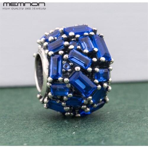2018 Winter collection Chiselled Elegance beads 925 sterling silver Blue bead fit charms Bracelet DIY Christmas gift Jewelry
