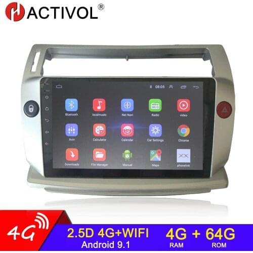 4G+64G Android 9.0 2 din Car Radio audio GPS Navigation For Citroen C4 C-Triomphe C-Quatre 2004-2009 undefined car accessories