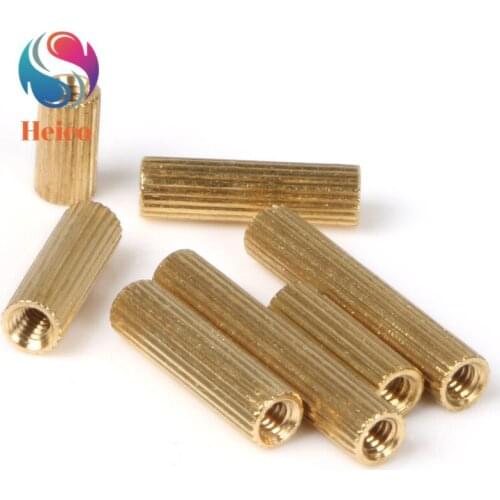 5pcs M2*26 Double Pass Copper Column Mounting Posts Hexagonal Pillars Knurled Security Copper Pillar