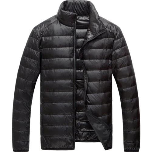 White Duck Down Winter Jacket Men Ultralight Down Jacket Casual Outerwear Snow Cold Coat Pocket Short Jacket Coat Winter Men