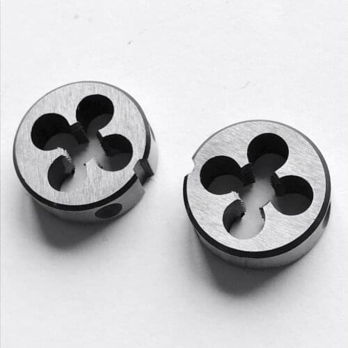 Free shipping of 2PCS left hand alloy steel made metric manual dies M10*1.0/1.25/1.5mm for processing threads of metal workpiece