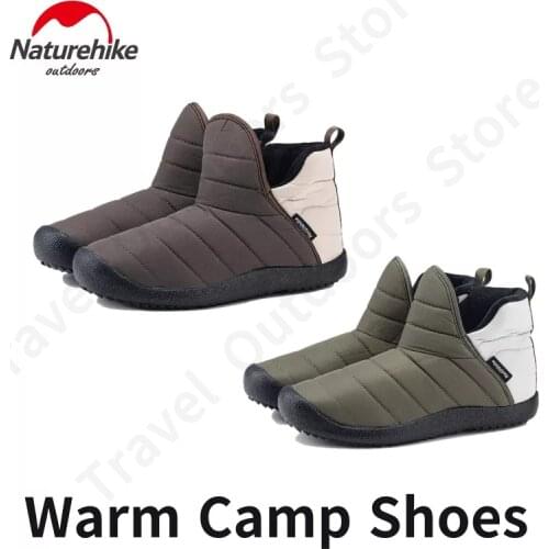 Naturehike NEW Outdoor Cotton Camp Shoes Thickening Keep Warm Ultralight Men/Women Fashion Boots Waterproof Antiskid Rubber Sole
