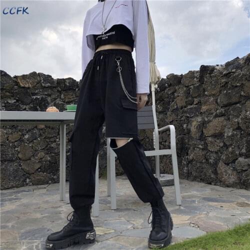 Streetwear Cargo Pants Woman Fashion Jogger Trousers 2021 New Casual Hip Hop Harem Pants Harajuku Slim High Waist Pants Sets