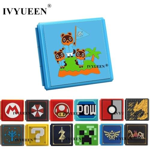 IVYUEEN 17 Colors for NintendoSwitch Lite NS Premium Game Cards Storage Case Protective Cover Hard Shell Box Gaming Accessories