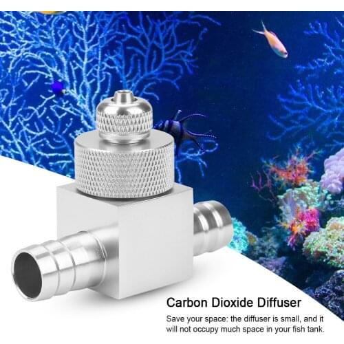 Zinc Alloy Carbon Dioxide Diffuser CO2 Atomizer Carbon Dioxide Bubble Diffuser for Aquarium Grass Plant Tank